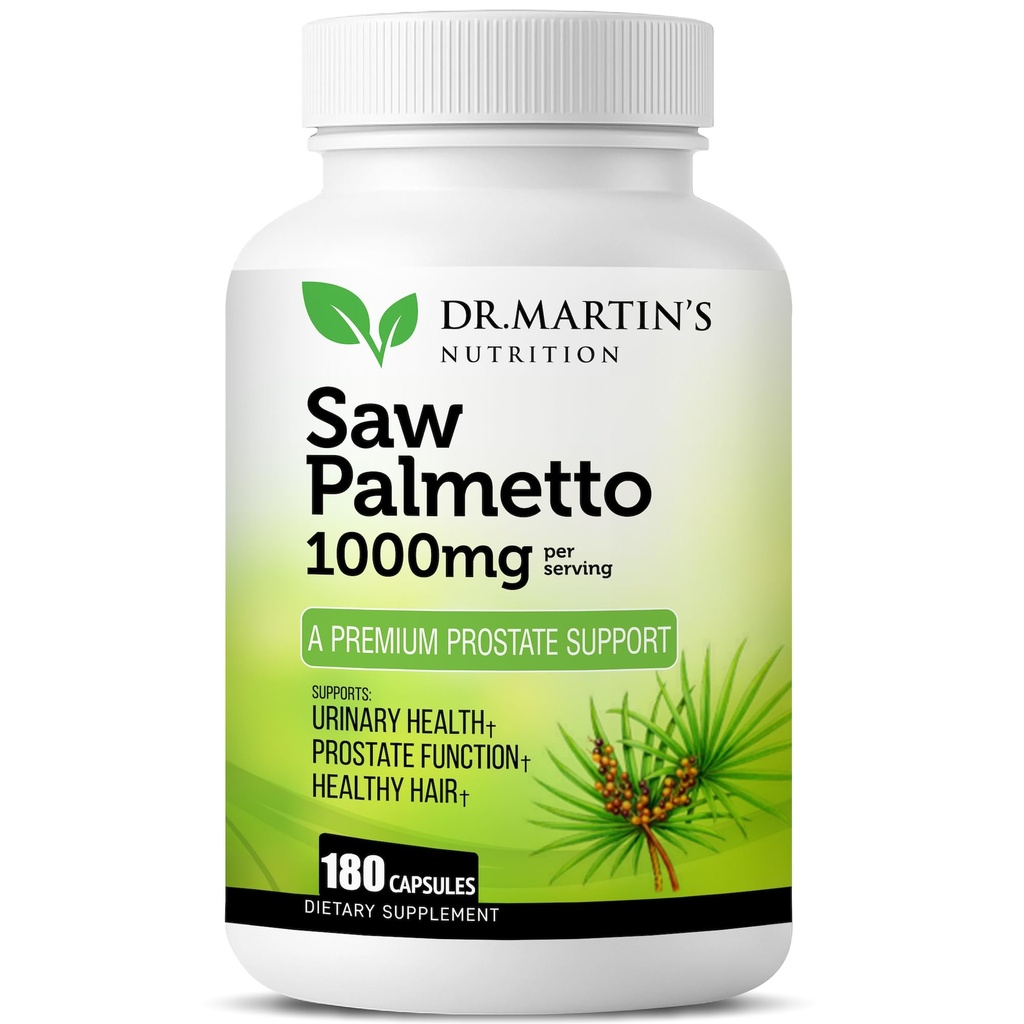 USA Kasvanud Saw Palmetto | 180 kapslit Eesnäärme tervise täiendus | Juuste kasv meestele ja naistele | Toetus, mis aitab säilitada normaalset urineerimise sagedust ja looduslikku DHT Blockerit, et aidata vältida juuste väljalangemist