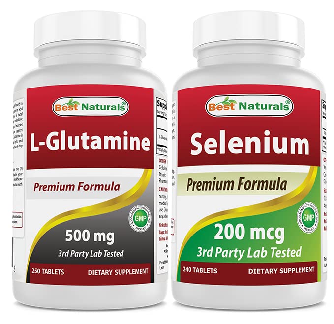 Parim looduslik L-Glutamiin 500 mg ja Selenium 200 mcg