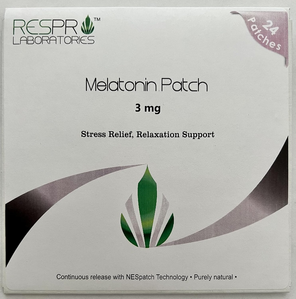 Respro Labs Looduslik melatoniini plaaster, 3 mg (pakend) Pidev vabanemine - 24 plaastrit