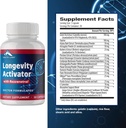 Zenith Labs Longevity Activator Anti-Aging Supplement Dietary Supplement, Natural Antioksüdandid Resveratrol - toetab immuunsüsteemi funktsiooni ja tervislikku mälu, 3 Pack