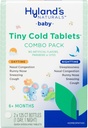 Hyland's Baby Tiny Cold tabletid, päeva ja öö väärtuse pakett, imikute ja beebide külma meditsiin, dekongestant, runny nina ja köha leevendamine, 250 kiiret lahustuvat tabletti