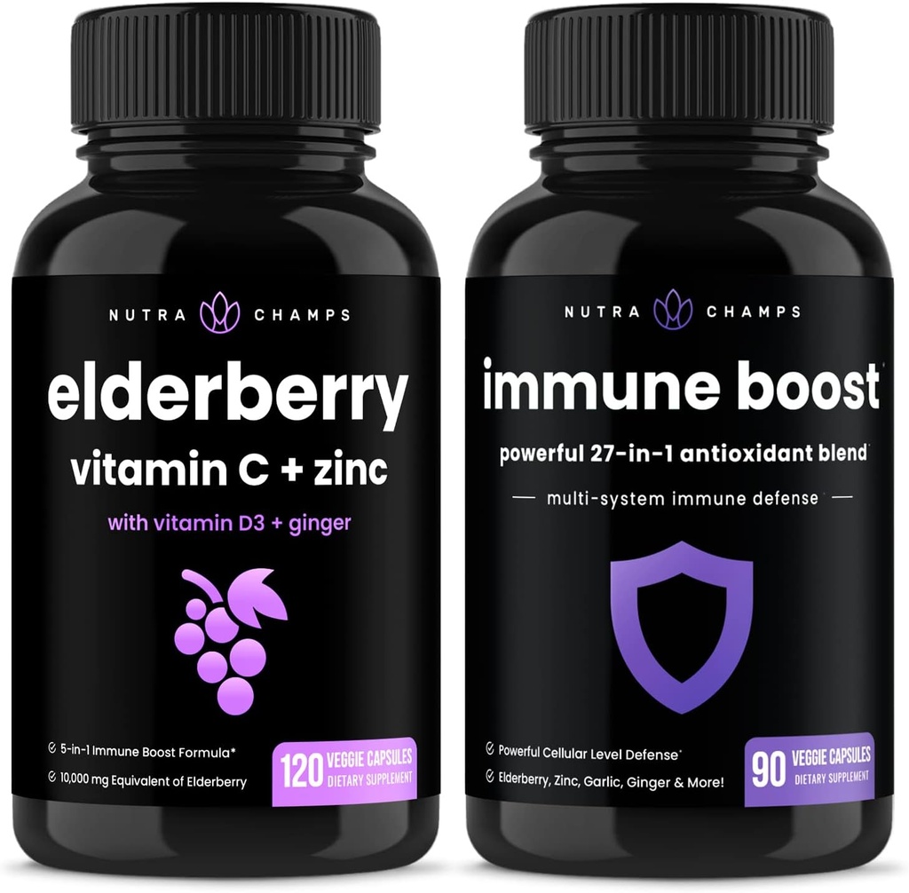 NutraChamps Elderberry ja (2-Pack) Immune Boost Bundle