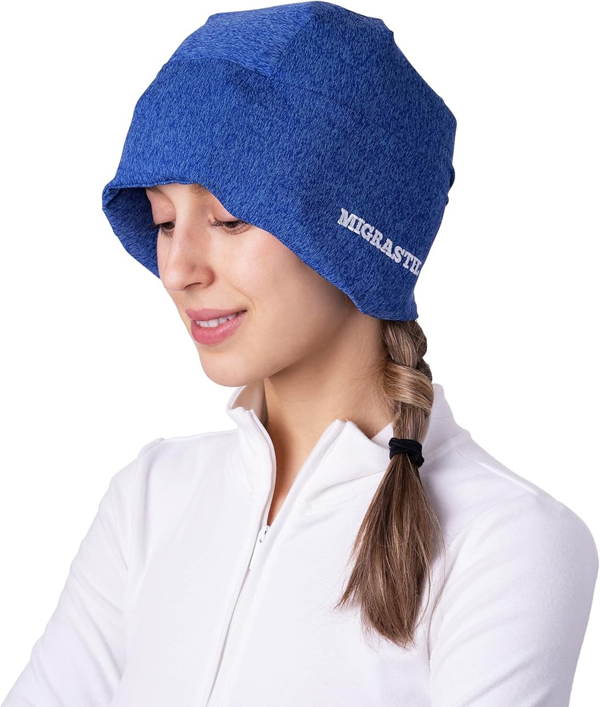 Migrastil MigraFreeze Deluxe Peavalu & Migreen Hat. Pehme, paindlik Cooling Gel Cap meestele ja naistele. Vorm Fitting Ice Pack ja pea mähkimine Zippered Storage Bag. Mugav, No-Pain Design.