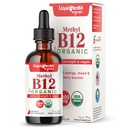 LIQUIDHEALTH USDA Orgaaniline Metüülvitamiin B12 Metüülkobalamiin Vedelad tilgad Tart Cherry mahlaga - Suurendage energiat, immuunsust, parandage mälu ja kontsentratsiooni - USA Made, Vegan, Non-GMO (2 oz)