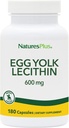 NaturesPlus munakollane letsitiin - 600 mg, 180 kapslit - sojavaba, gluteenivaba - 90 serveerimist