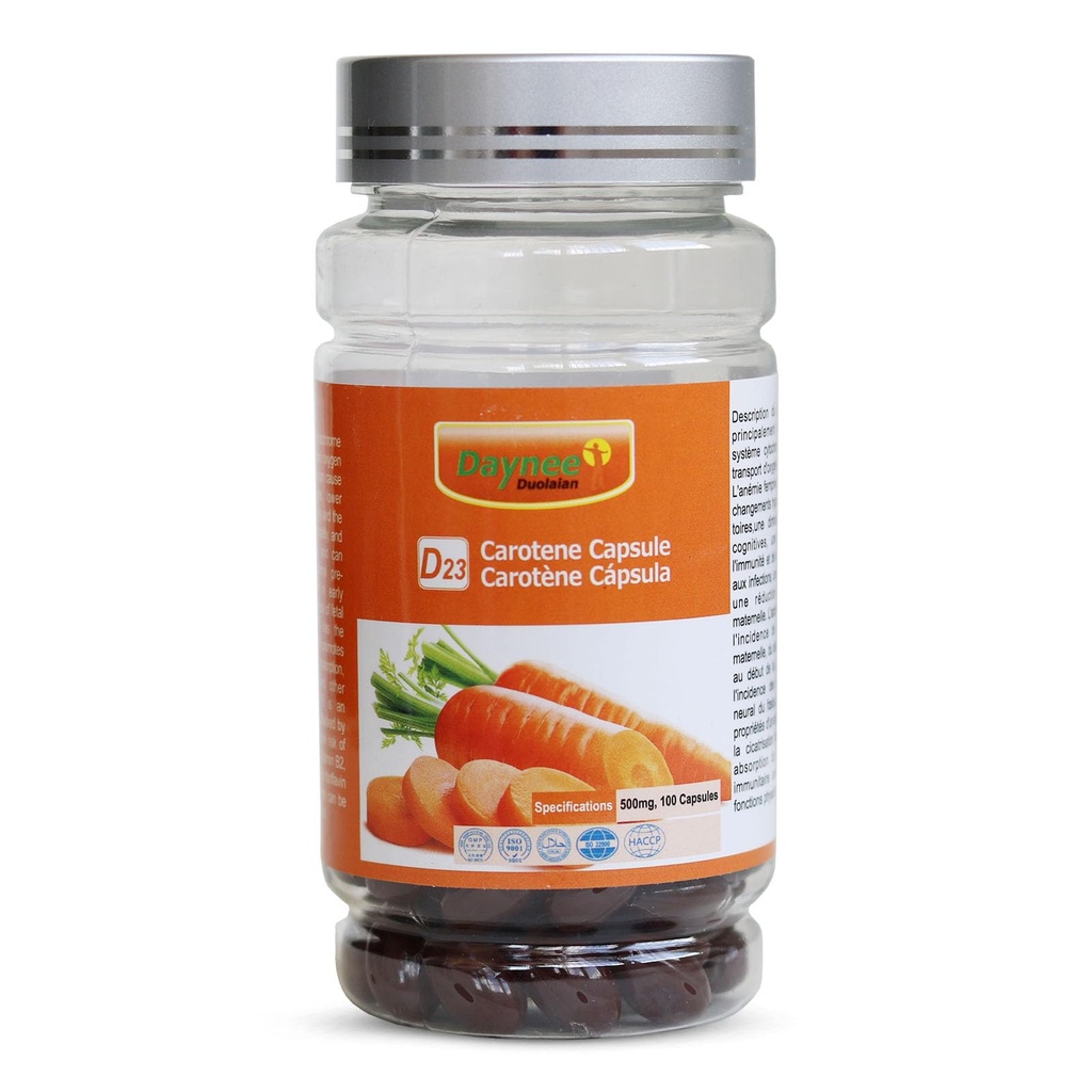 AIHIYO karoteeni pehme kapsel, 500mg beetakaroteeni lisand, tervisliku naha ja silmade toetamine, 100 loend