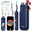 Bebird Earsight Plus R37R Kõrva puhastamise kaamera vaha eemaldamise tööriistakomplekt, paindlik kõrva ulatus Otoscope kaamera valgus, visuaalne kõrva valija Traadita Earwax Remover pintsetid täiskasvanutele ja lastele