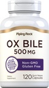 Piping Rock Ox Bile Supplement 500mg | 120 kapslit | Seedeensüüm | Mitte-GMO, Gluteenivaba