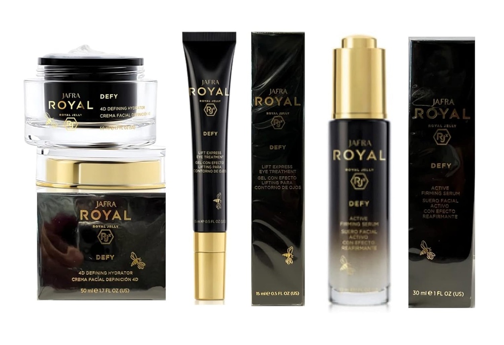 Jafra Royal Jelly Defy Trio-4D Defin Hydrator / Active Firming Seerum / Silmahooldus