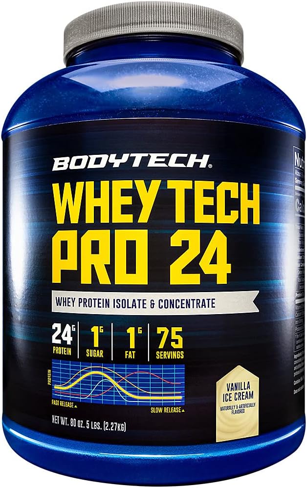 BODYTECH Whey Tech Pro24 pulber Vanilla jäätis (5 lbs/ 75 Servings)