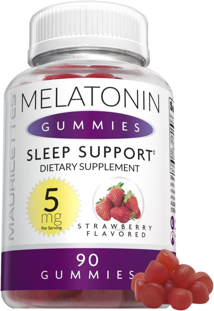 Melatoniini kummid lastele ja täiskasvanutele - 5 mg unetoetus parema unekvaliteedi, suurepärase maitsega, ideaalne lastele, teismelistele ja täiskasvanutele 90 5 mg Gummy