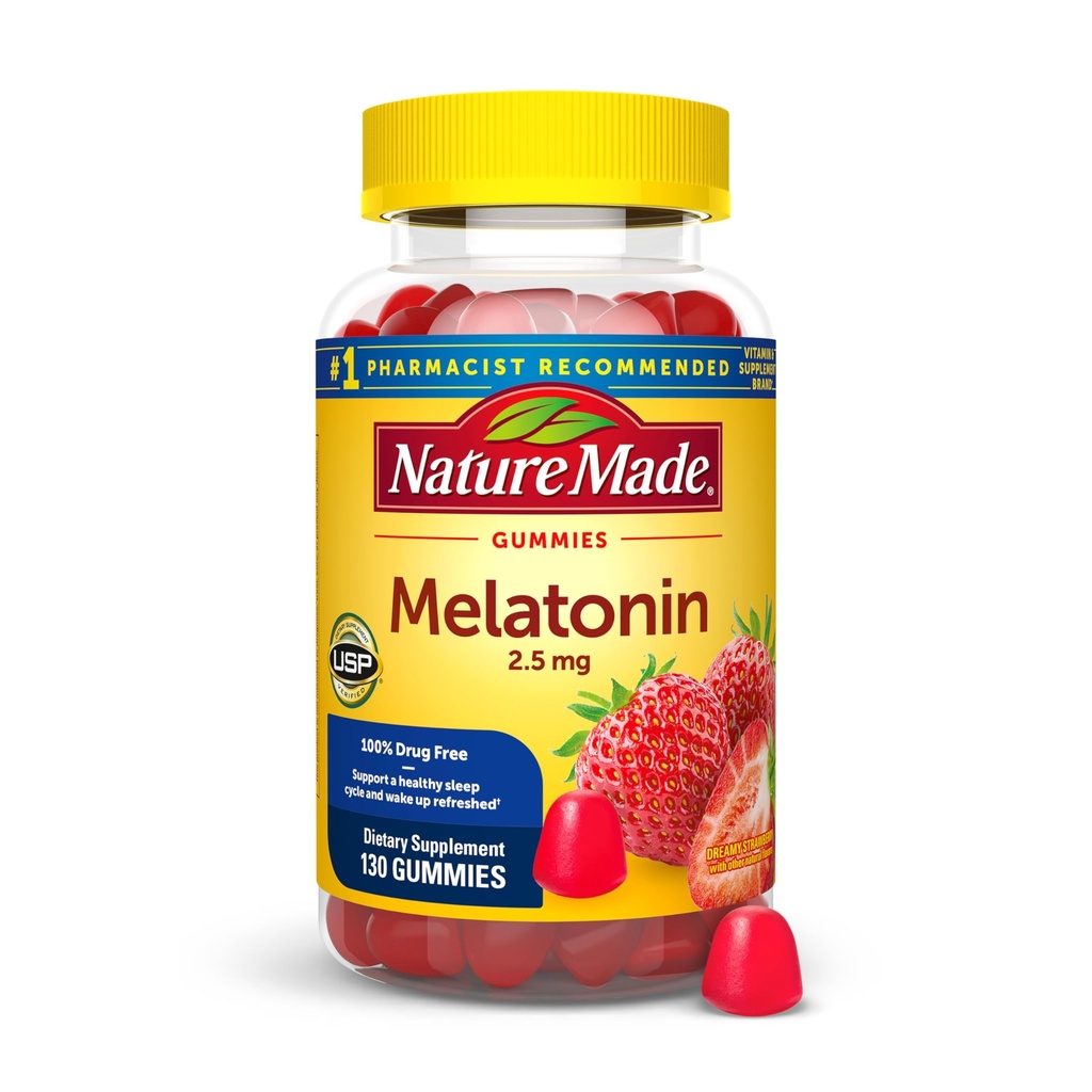 Loodus Made Melatoniin Gummies 2,5 mg, 100% Ravimivaba Uneabi Täiskasvanutele, Melatoniini Lisa 130 Loe, 130 Päeva Pakkumine