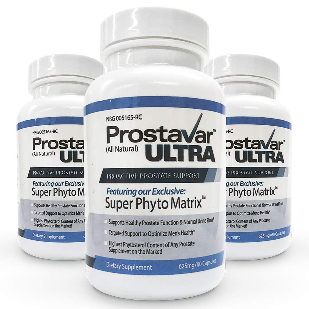 3 pudelit uut parandust originaalse prostavar Ultra eesnäärme tugi 600mg 90% beeta-Sitosterool ja 320mg Saw Palmetto + viinamarjaseemne ekstrakt