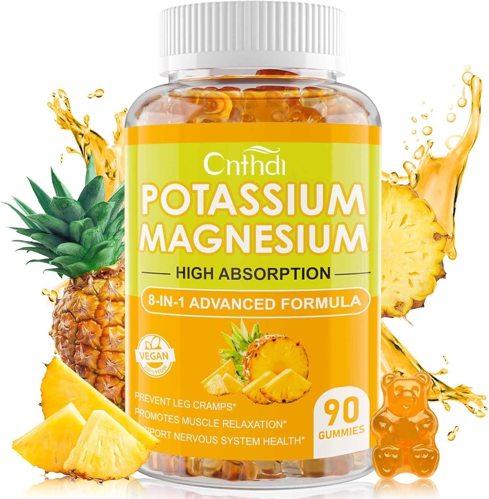 Magneesiumglütsinaatkummid 500mg | Rahulik magneesiumkummid | Suhkruvaba | Mitte-GMO | Gluteenivaba | Vegan-sõbralik täiskasvanutele ja lastele