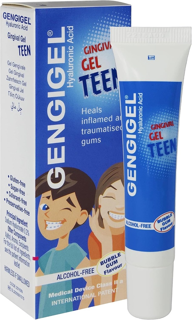 Gengigel Teen Hyaluronic Acid Oral Gel for Suu & Gum Discomfort (15 ml), Soothes Irritation, Promotes Natural Healing & Protects Delicate Oral Tissue, No Paraben või SLS, Vegan & Kosher
