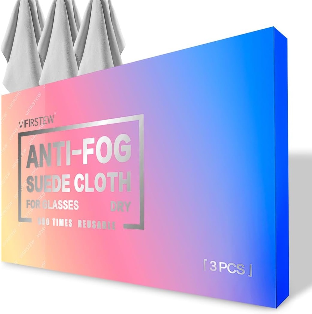 Kuiv Anti-Fog Cloth, 3 Pack Antifogging Riietus Prillid, Ekraan, kaitseprillid, korduvkasutatavad ja kaasaskantavad puhastusriided Pühkida kaetud prillid maskidega