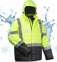 100% veekindlad ohutusjakid meestele, Hi Vis peegeldavad töökotid, ehitus vihmamantlid külma ilma jaoks