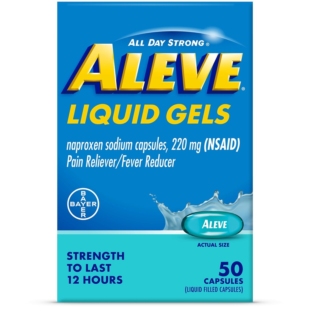 Aleve Vedelad geelid , Naprokseen Naatrium valu leevendamiseks ‐ 50