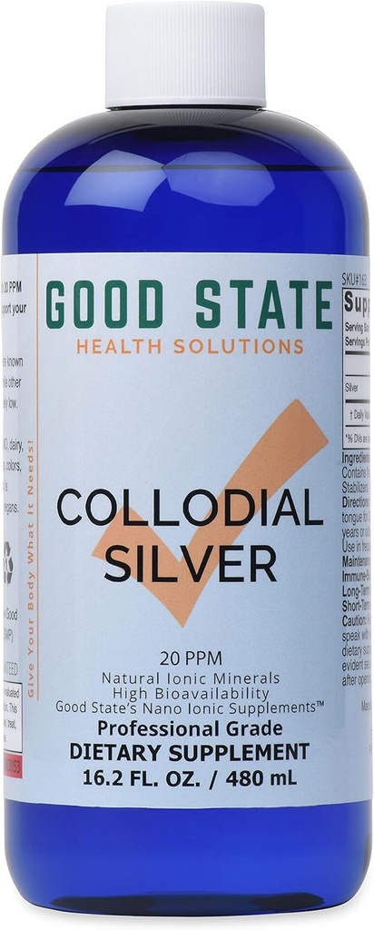 Good State Liquid Ionic Silver (96 portsjonit 100 mcg - 16 fl oz)