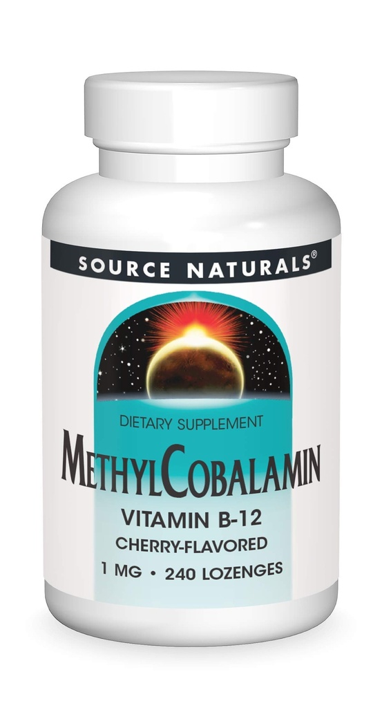 Allikas Naturals MethylCobalamin Vitmain B-12 Cherry-maitseline, 1 mg - 240 Lozenges