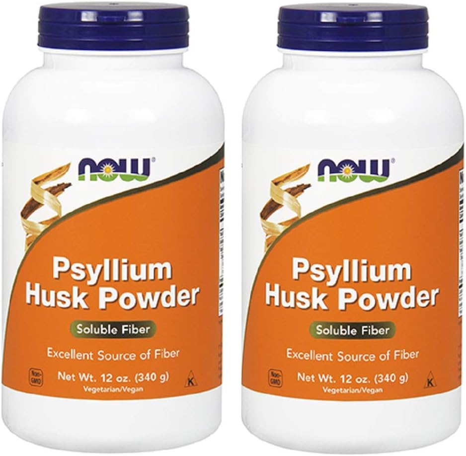 NOW Foods Psyllium Husk Powder, 12 Ounce (pakk 2)