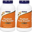 NOW Foods Psyllium Husk Powder, 12 Ounce (pakk 2)