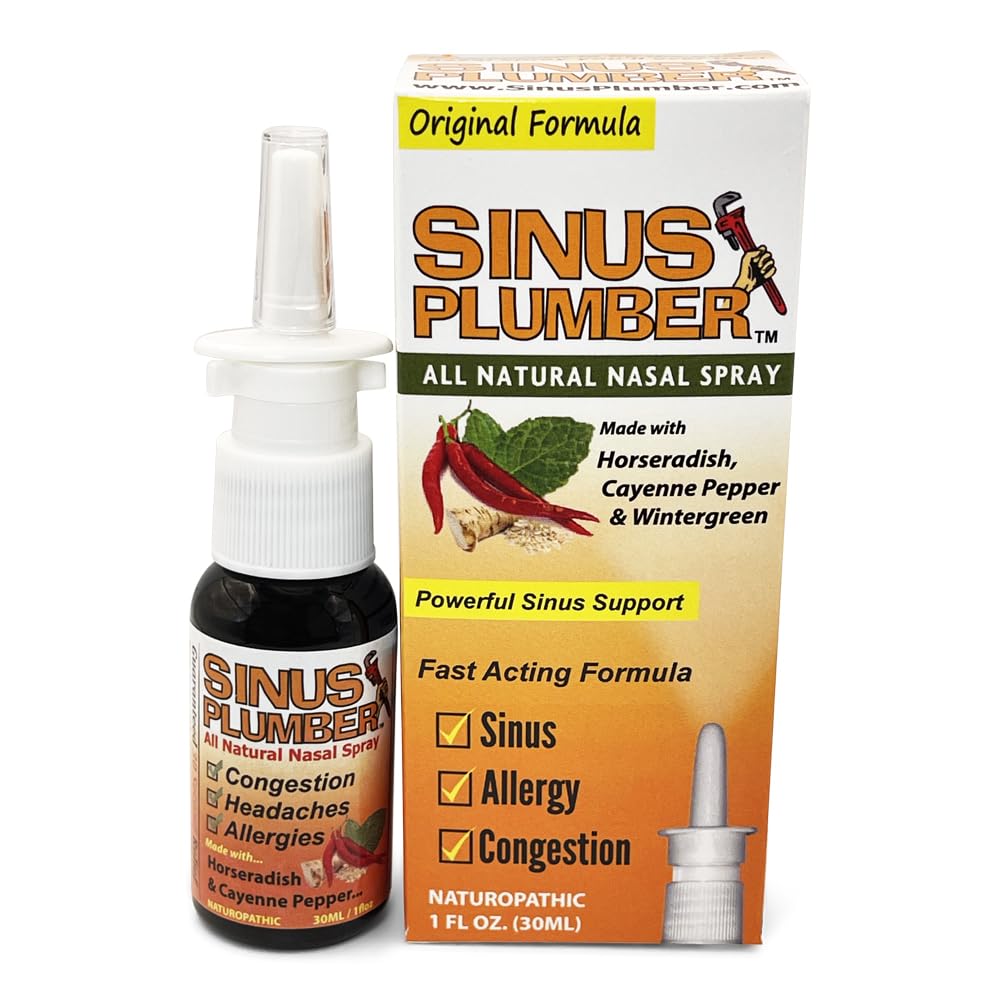 Sinus Plumber Pepper Nasal Spray, Allergia ja Sinus Relief, Ummikud, Peavalud, 1 fl oz