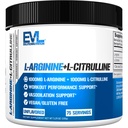 Evlution Nutrition L-arginiin + L-tsitrulliin - kestvus + treeningu tulemuslikkuse täiendus - 2000mg kompleks - vasodilatatsioon + lämmastikoksiidi tugi - vegan + gluteenivaba pulber - 75 serveerimist