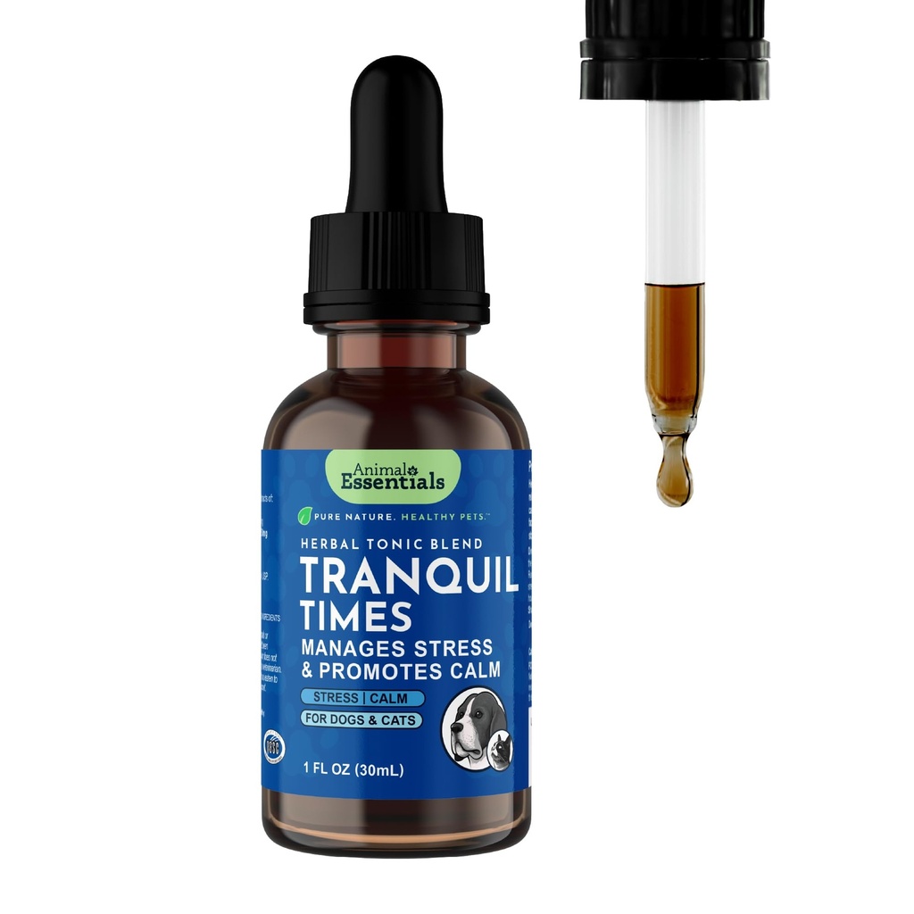 Loomade olulised Rahulikkus segu koertele ja kassidele - Rahustav lisand, Valerian Juur, Vedelad tilgad, Taimne valem - 1 Fl Oz