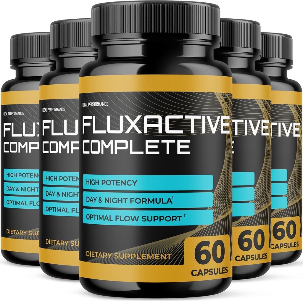 (5 pakend) Fluksaktiivne tervikpakend Fluksaktiivne komplekt eesnäärme tervise jaoks Fluksaktiivsed pillid Flux Active Complete ( 300 kapslit)