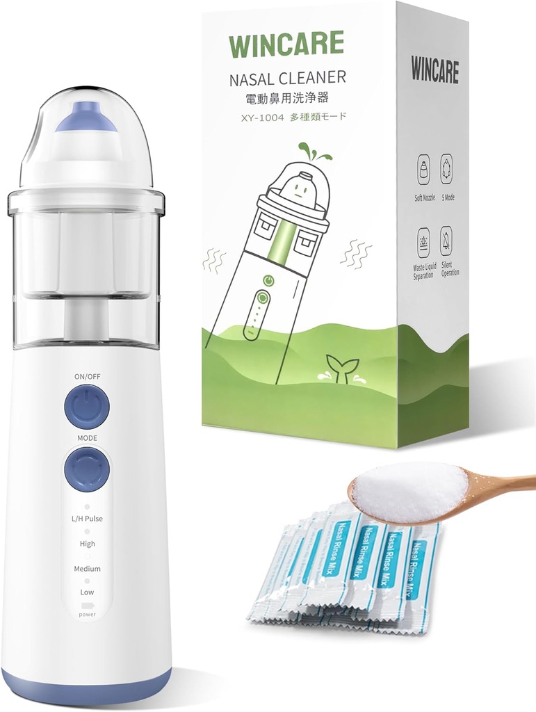 Ninahooldus Sinus Relief Nose Puhastaja, Sinus Rinse Kit 10 soolapakiga, Kaasaskantav Nasaalne Niisutussüsteem lastele ja täiskasvanutele, Powered Siinus Cleaner Alternatiivid Neti Pot (sinine)