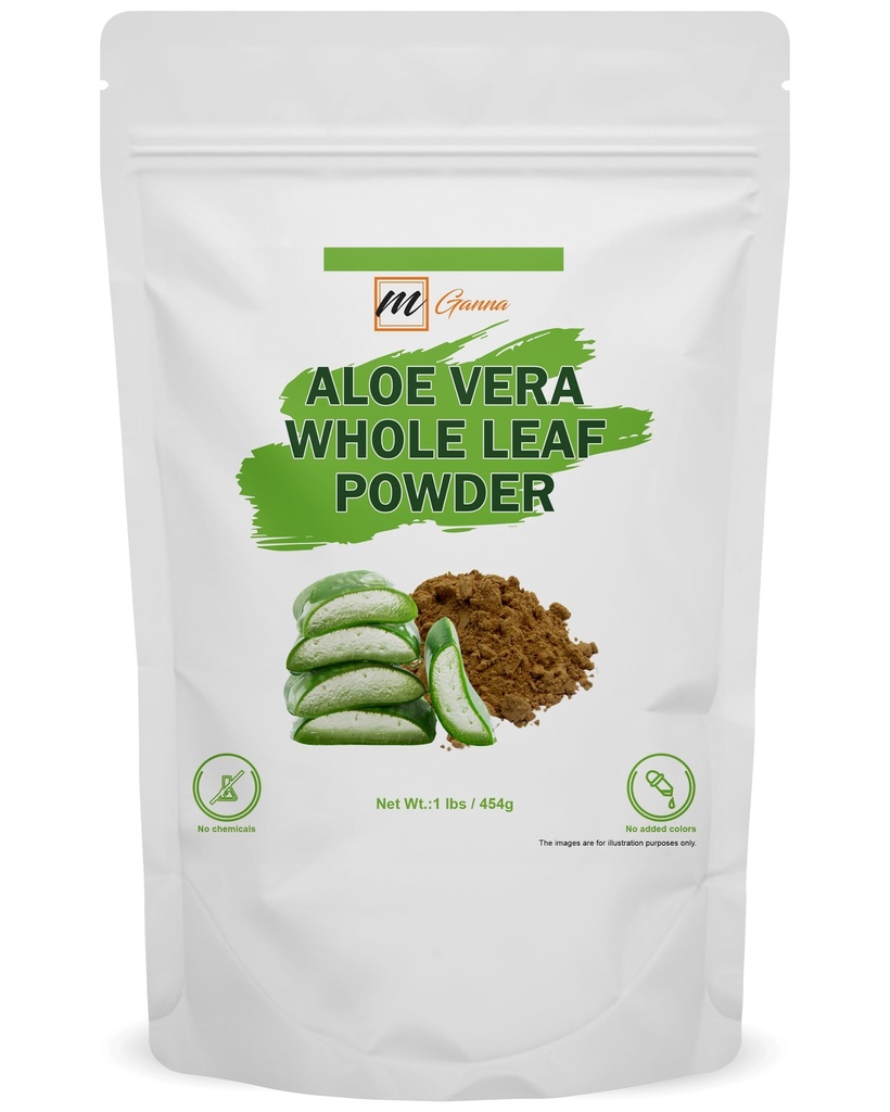 100% Natural Aloe Vera Leaf Powder Pure Aloe Barbadensis 1 LBS 454 Grams