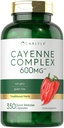 Carlyle Cayenne piparkapslid 600mg | 350 pillid | Mitte-GMO, gluteenivaba täiendus
