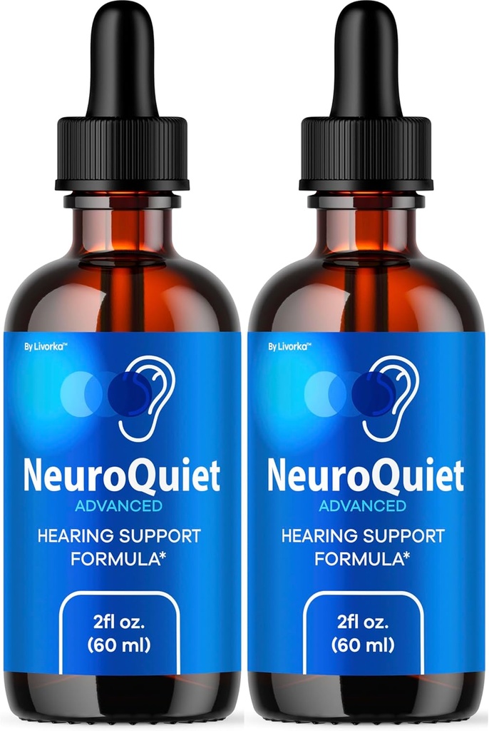 (2 Pack) NeuroQuiet tilgad - ametlik NeuroQuiet igapäevane kuulmine Toetus Kõik looduslikud puhtad vedelikud Kõrva tervise, kuulmisselguse ja sisemise kõrva tasakaalu ülevaated, 2 pudelit 2 kuud