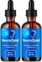 (2 Pack) NeuroQuiet tilgad - ametlik NeuroQuiet igapäevane kuulmine Toetus Kõik looduslikud puhtad vedelikud Kõrva tervise, kuulmisselguse ja sisemise kõrva tasakaalu ülevaated, 2 pudelit 2 kuud