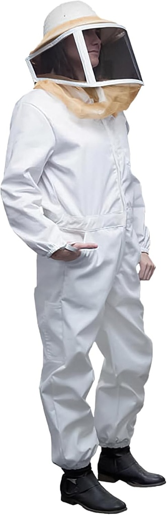 Mann Lake Deluxe Bee Suit, Mesindusvarustus Zippered Square Veil, Durable 50/50 Puuvill / Polüester Blend, Mesilaste kaitsekomplekt, Professionaalne Mesinduskomplekt Täiskasvanutele, Suur