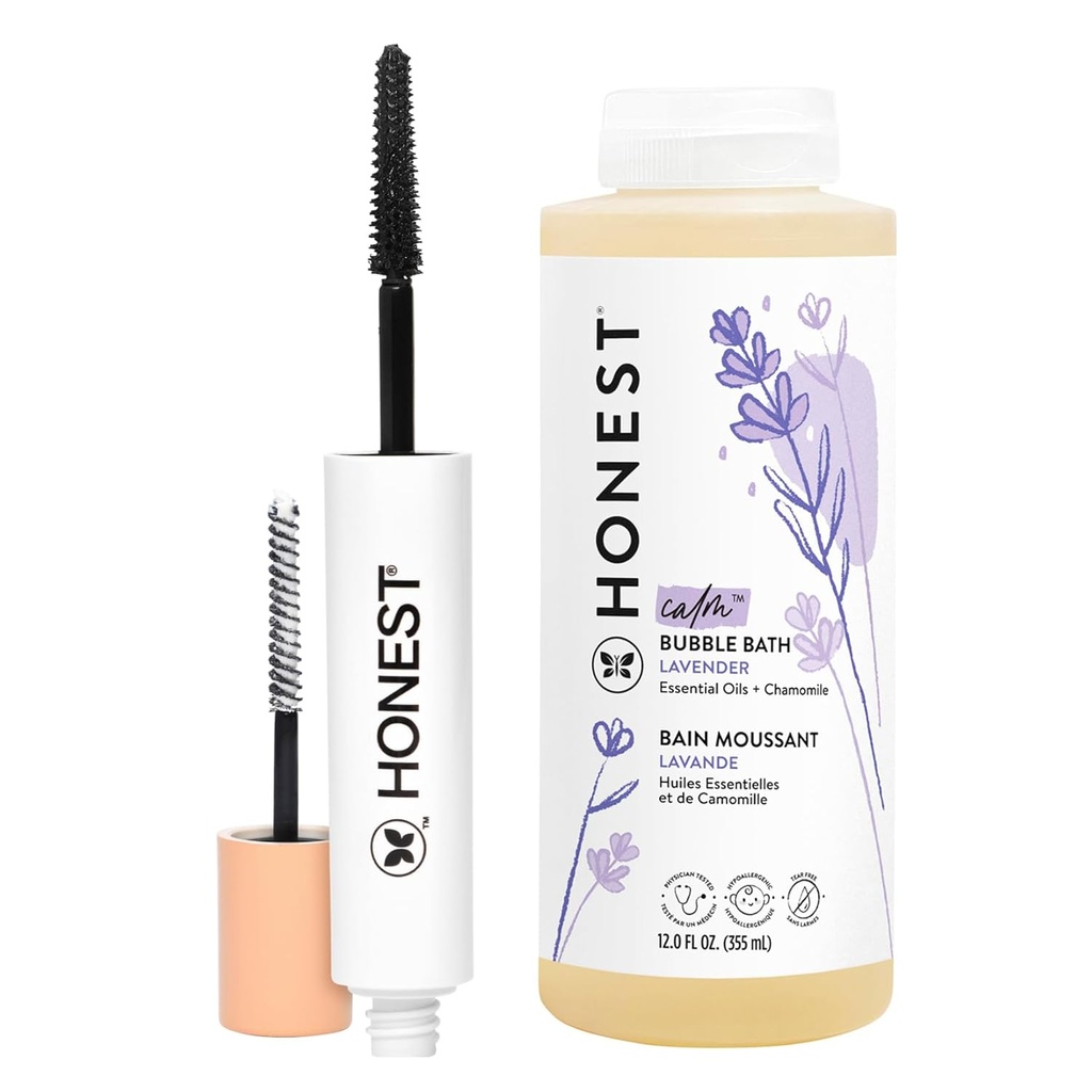 Aus ilu Äärmine pikkus Volumizing Puhas ripsmetušš + aus lavendli vahutamine Mullivannikomplekt | Looduslikult tuletatud + Julmusevaba | 0,27 fl oz, 12 fl oz