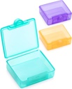Sukuos Small Pill Box 3 tk, Cute Travel Pill Case Daily Pill Korraldaja kaasaskantav taskuraha Vitamiin Fish Oil Supplements, lihtne puhastada