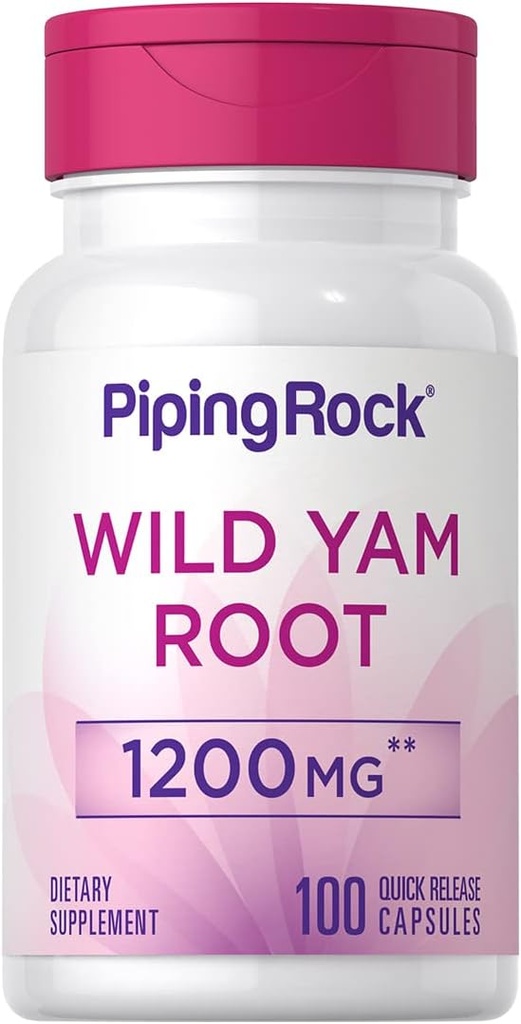 Piping Rock Wild Yam Juur Kapslid 1200mg | 100 Count | Extract Supplement | Gluteenivaba, Non-GMO