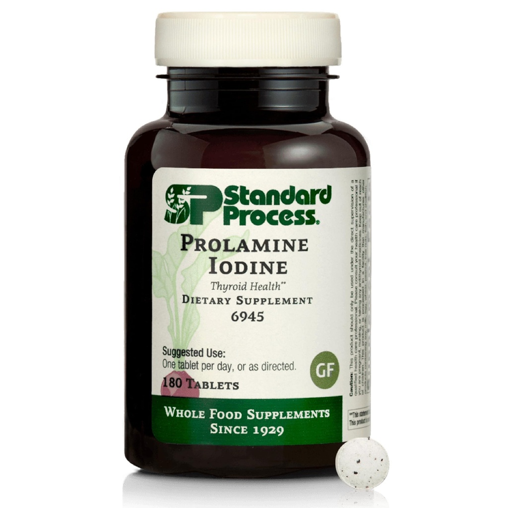 Standardprotsessi prolamiinjood Kilpnäärme tervise toidulisand - Vegan, Gluteenivaba, Mitte-Dairy, & Non-Soy - oluline endokriinsüsteemi tugi - 180 tabletti