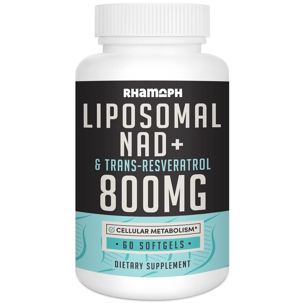 Liposomal NAD+ 800 mg koos Trans- Resveratrooliga 300 mg , Max Imendumine , Tegelik NAD+ Tervisliku vananemise, rakuenergia, DNA parandamise, pikaealisuse suurendamine - 60 Softgels