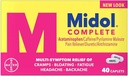 Midol Täielik Maksimaalne Tugevusvalu Reliever Caplets 40 ea (Pack of 4)