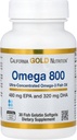 California Gold Nutrition Omega 800 Ultra-Concentrated Omega-3 Fish Oil, kd-pur® Triglütseriidvorm, 30 kala želatiin Softgels (1,000 mg Softgel)