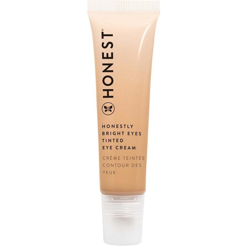 Aus ilu ausalt erksad silmad Tinted Eye Cream | Brightens + Diffuses Dark Circles | Hüaluroonhape + Squalane | EWG Kontrollitud, Vegan + Cruelty Free | Liivakivi, 0,5 fl oz