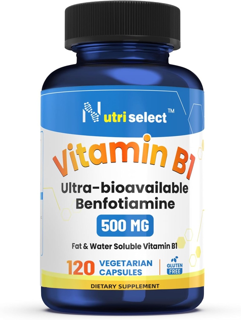 120 kapslit, mis sisaldavad 500 mg vitamiin B1, formuleeritud Benfotiamiiniga ja on GMO-, vegan- ja gluteenivaba (1)
