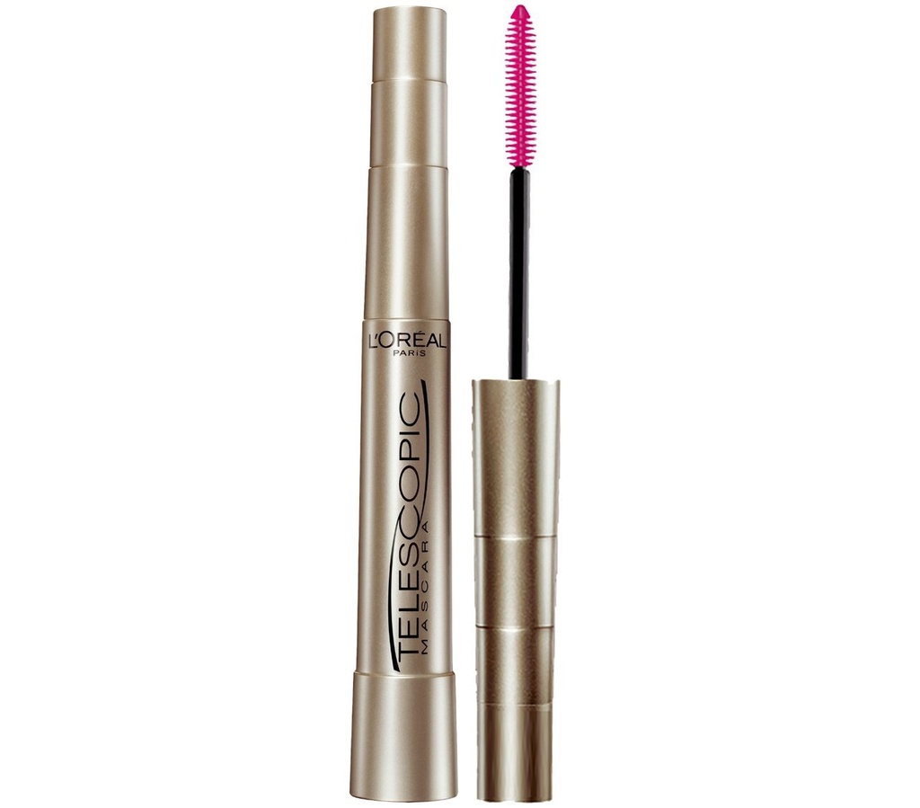 L'Oreal Paris Makeup Teleskoop Original Lengthening, Lash Eraldav ripsmetušš Dual Precision Brush, Washable, Blackest Black, 0,27 Fl Oz., 1 Count