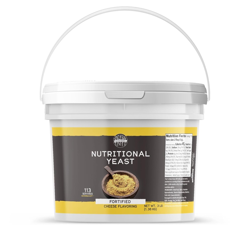 Kase ja heinamaa 1 Gallon of Nutritional pärmihelbed, Popcorn, Yummy Nooch