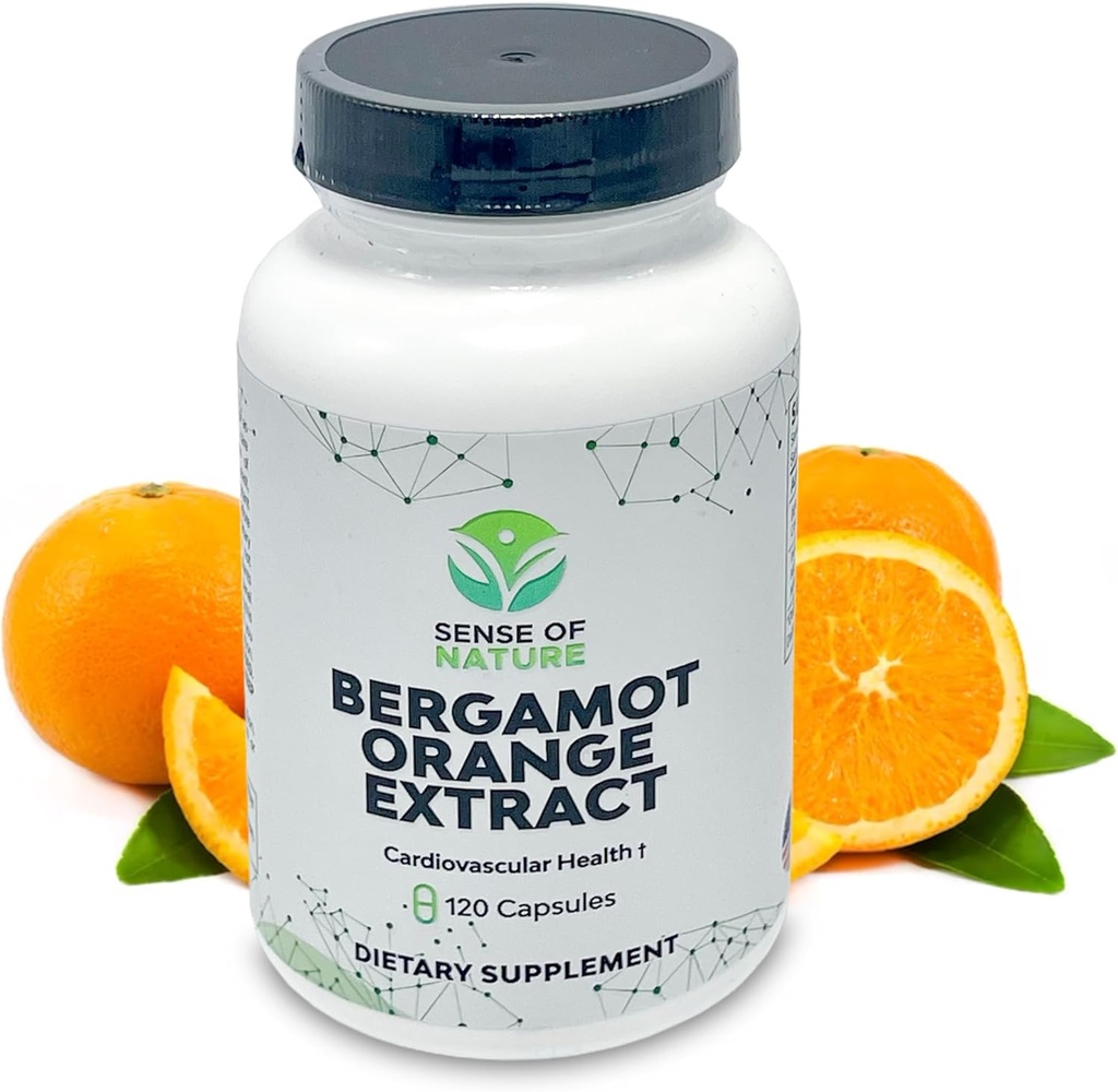 Bergamot Extract 1000mg - Orgaaniline Bergamot Orange Extract Supplement südame, immuunsüsteemi tugi ja tervislik vananemine - puhas, Vegan Bergamot kapslid
