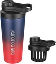 DIW 24 oz Shaker Bottle, Roostevabast terasest Shaker Bottle koos müravaba disainiga, Isoleeritud Metal Shaker Cup valgusegudele ja Pre Workout, Gym Bottle Shaker (Dark Rainbow)