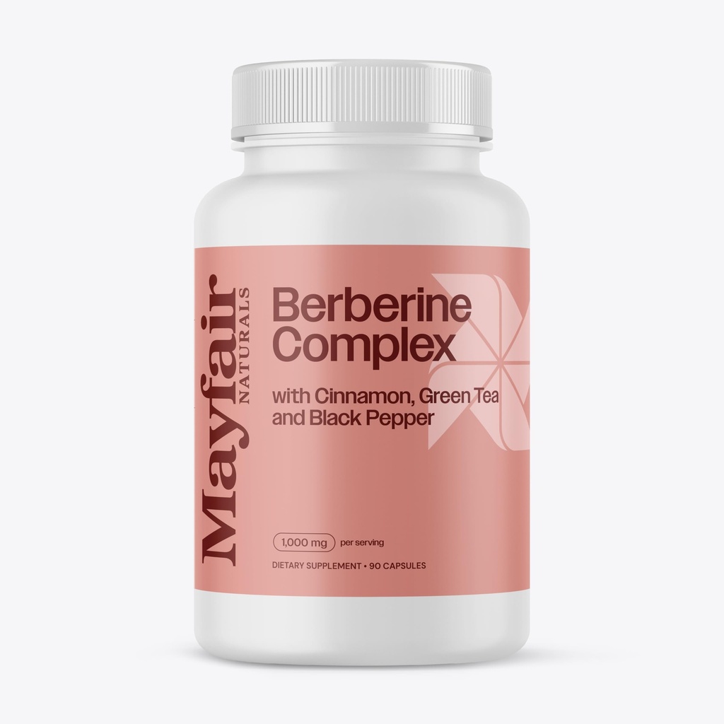 Berberine Complex Supplement koos kaneeli, rohelise tee ja musta pipar 90 kapslit